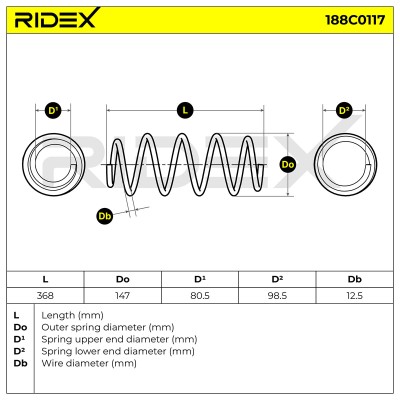 Suspension Spring RIDEX 188C0117 188C0117 - photo 5