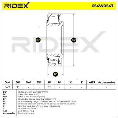 Wheel Bearing RIDEX 654W0547 654W0547 - photo 5