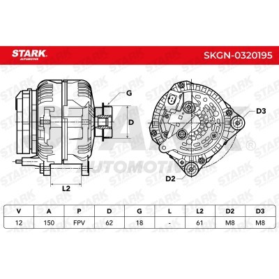 Alternator Stark SKGN-0320195 SKGN-0320195 - photo 7