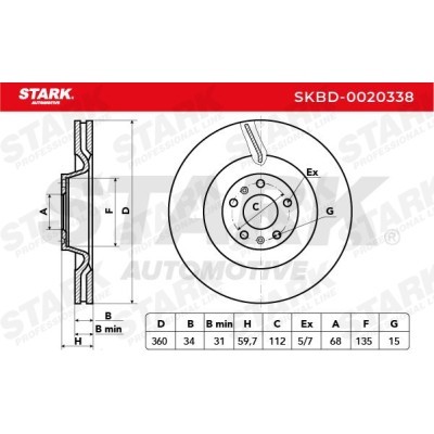 Brake Disc Stark SKBD-0020338 SKBD-0020338 - photo 5