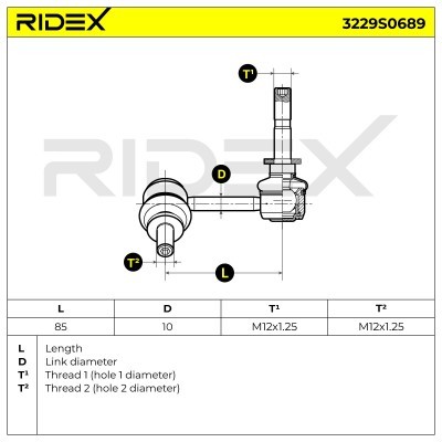 Stabilizer Link RIDEX 3229S0689 3229S0689 - photo 5