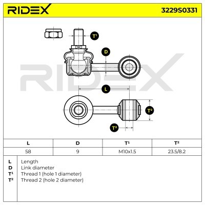 Stabilizer Link RIDEX 3229S0331 3229S0331 - photo 6