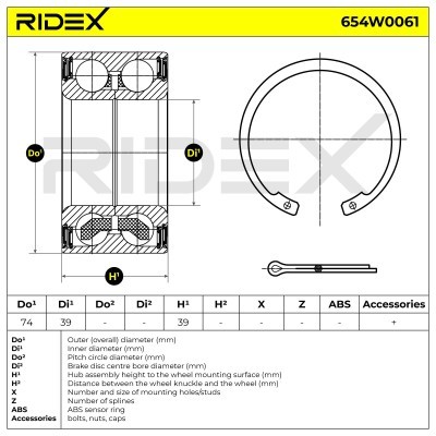 Wheel Bearing RIDEX 654W0061 654W0061 - photo 3