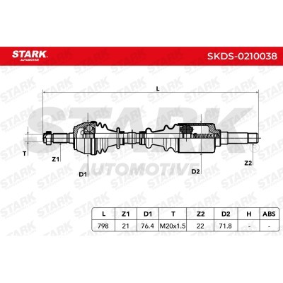 Drive Shaft Stark SKDS-0210038 SKDS-0210038 - photo 10