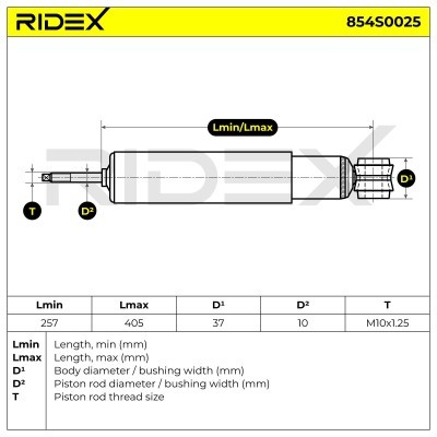 Shock Absorber RIDEX 854S0025 854S0025 - photo 8
