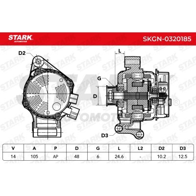 Alternator Stark SKGN-0320185 SKGN-0320185 - photo 7
