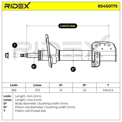 Shock Absorber RIDEX 854S0175 854S0175 - photo 9