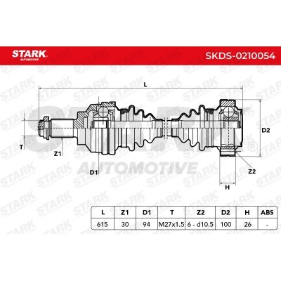 Drive Shaft Stark SKDS-0210054 SKDS-0210054 - photo 6
