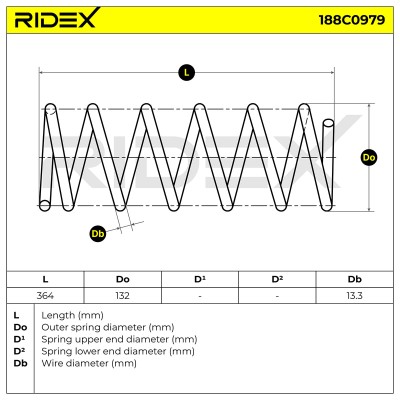 Suspension Spring RIDEX 188C0979 188C0979 - photo 5