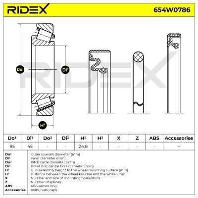 Wheel Bearing RIDEX 654W0786 654W0786 - photo 6