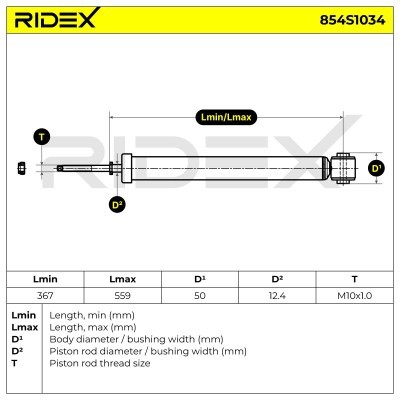 Shock Absorber RIDEX 854S1034 854S1034 - photo 5