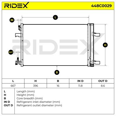 A/C condenser 448C0029 - photo 4