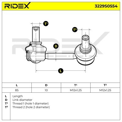 Stabilizer Link RIDEX 3229S0554 3229S0554 - photo 5