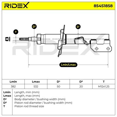 Shock Absorber RIDEX 854S1858 854S1858 - photo 6