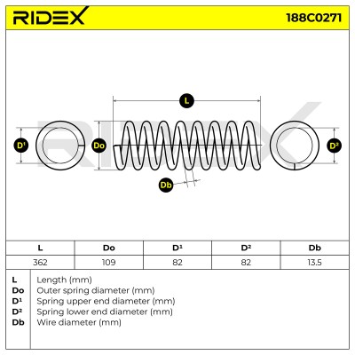 Suspension Spring RIDEX 188C0271 188C0271 - photo 5