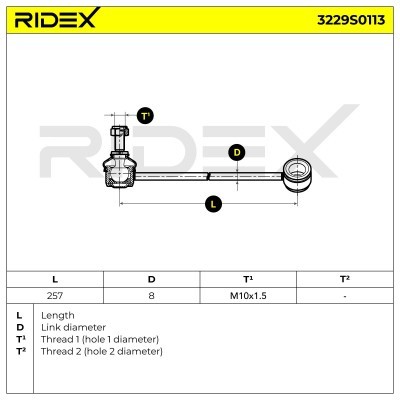Stabilizer Link RIDEX 3229S0113 3229S0113 - photo 6