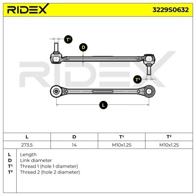 Stabilizer Link RIDEX 3229S0632 3229S0632 - photo 5