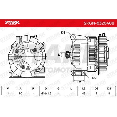 Alternator Stark SKGN-0320408 SKGN-0320408 - photo 5