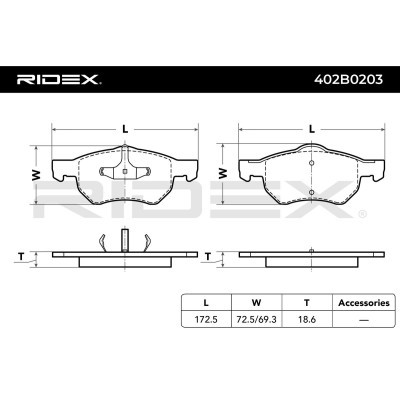 Brake Pads Set RIDEX 402B0203 402B0203 - photo 6
