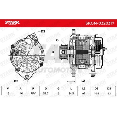 Alternator Stark SKGN-0320317 SKGN-0320317 - photo 7