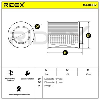 Air Filter RIDEX 8A0682 8A0682 - photo 6