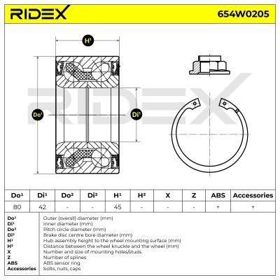 Wheel Bearing RIDEX 654W0205 654W0205 - photo 6