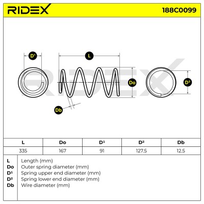 Suspension Spring RIDEX 188C0099 188C0099 - photo 5
