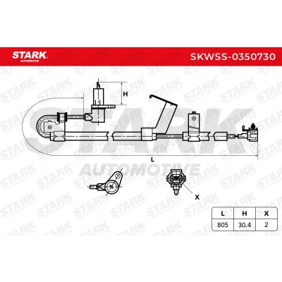 ABS Sensor Stark SKWSS-0350730 SKWSS-0350730 - photo 7