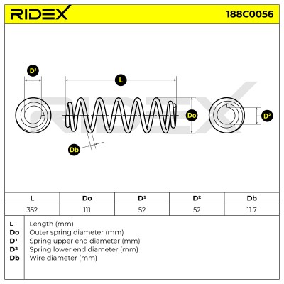 Suspension Spring RIDEX 188C0056 188C0056 - photo 4
