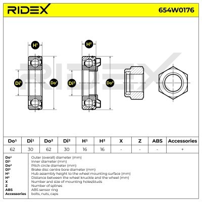 Wheel Bearing RIDEX 654W0176 654W0176 - photo 3