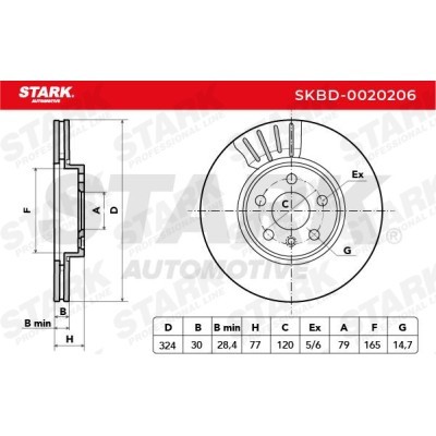 Brake Disc Stark SKBD-0020206 SKBD-0020206 - photo 5