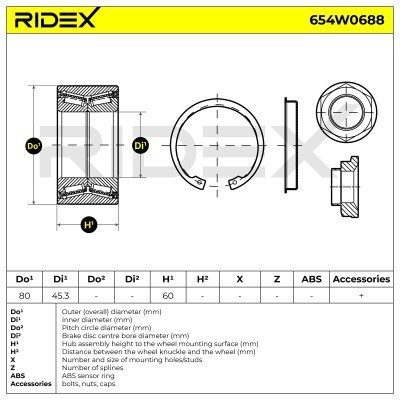 Wheel Bearing RIDEX 654W0688 654W0688 - photo 5