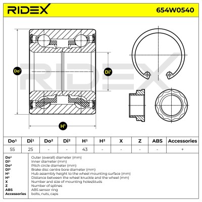 Wheel Bearing RIDEX 654W0540 654W0540 - photo 3