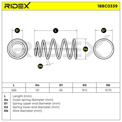 Suspension Spring RIDEX 188C0339 188C0339 - photo 5