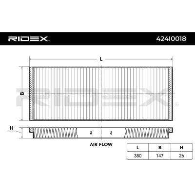 Cabin Air Filter RIDEX 424I0018 424I0018 - photo 4