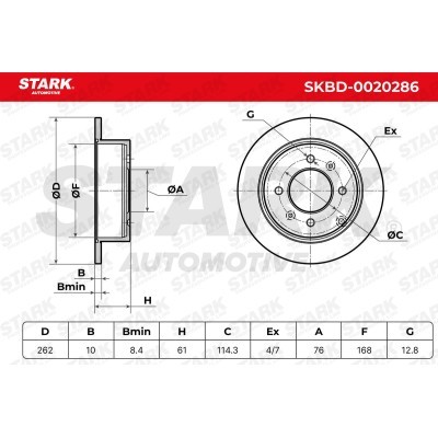 Brake Disc Stark SKBD-0020286 SKBD-0020286 - photo 7