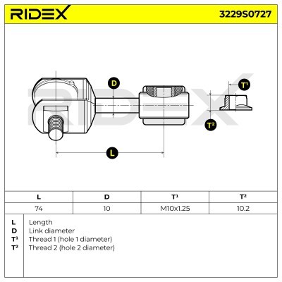 Stabilizer Link RIDEX 3229S0727 3229S0727 - photo 5