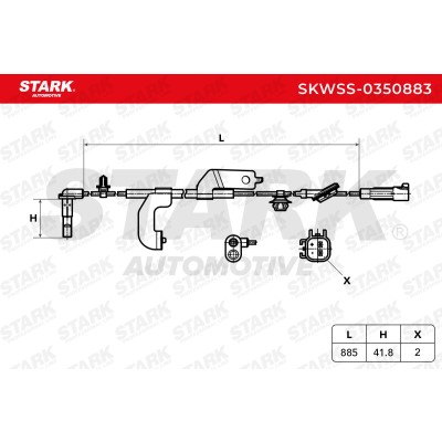 ABS Sensor Stark SKWSS-0350883 SKWSS-0350883 - photo 7