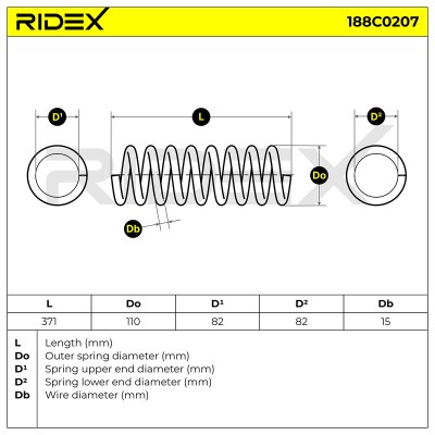 Suspension Spring RIDEX 188C0207 188C0207 - photo 5