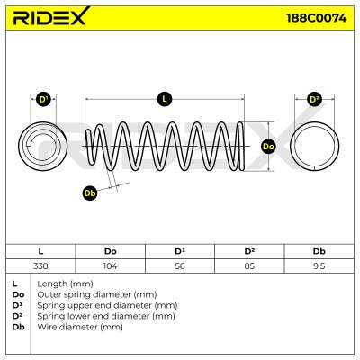 Suspension Spring RIDEX 188C0074 188C0074 - photo 5