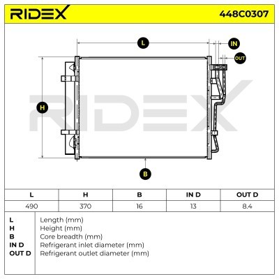 A/C condenser 448C0307 - photo 5