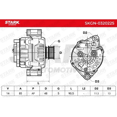 Alternator Stark SKGN-0320225 SKGN-0320225 - photo 6