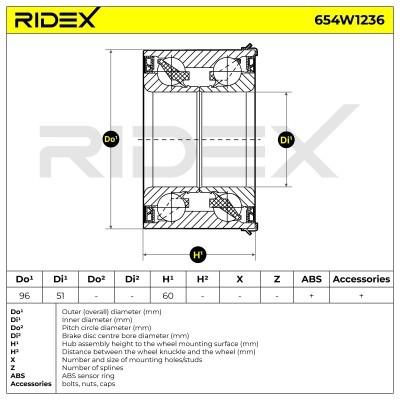 Wheel Bearing RIDEX 654W1236 654W1236 - photo 8