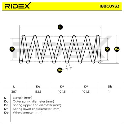 Suspension Spring RIDEX 188C0733 188C0733 - photo 5