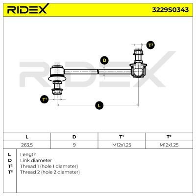 Stabilizer Link RIDEX 3229S0343 3229S0343 - photo 9