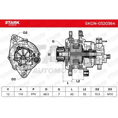 Alternator Stark SKGN-0320364 SKGN-0320364 - photo 7
