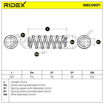 Suspension Spring RIDEX 188C0907 188C0907 - photo 4