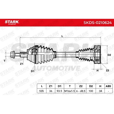 Drive Shaft Stark SKDS-0210624 SKDS-0210624 - photo 7