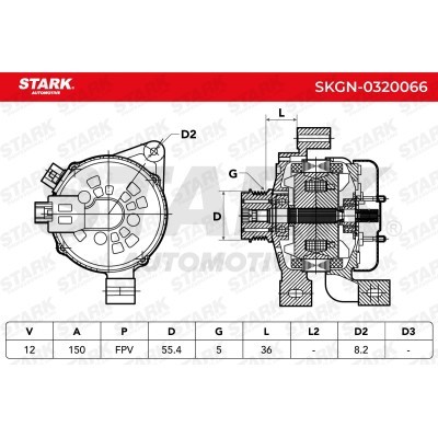 Alternator Stark SKGN-0320066 SKGN-0320066 - photo 6