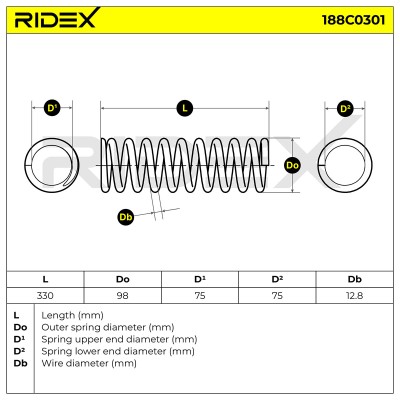 Suspension Spring RIDEX 188C0301 188C0301 - photo 6